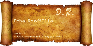 Doba Rozália névjegykártya