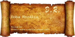 Doba Rozália névjegykártya