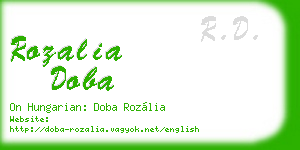 rozalia doba business card